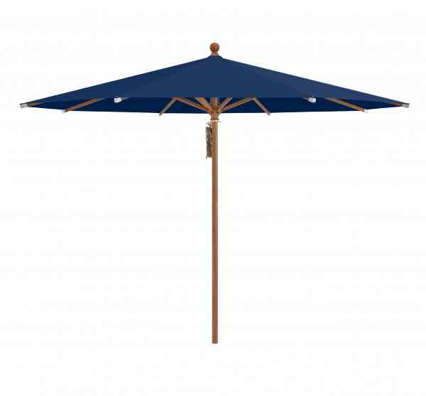 PIAZZA® Sonnenschirm 250 cm rund, Aluminium Holzoptik, Flaschenzug
