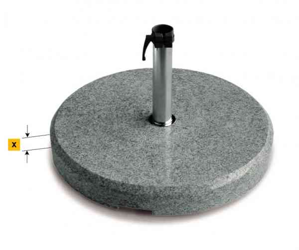 Granitständer 100 KG inkl. Standrohr Edelstahl 55mm