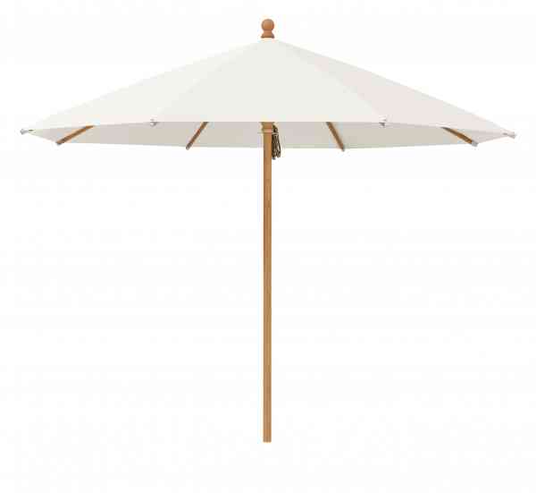 PIAZZINO Sonnenschirm 300 cm rund, Eukalyptusholz, Stoff 158 off-white ABVERKAUF