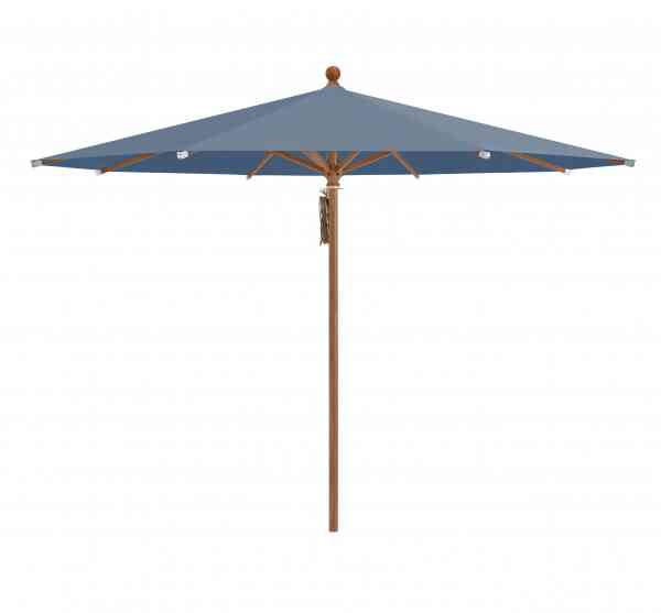 PIAZZA® Sonnenschirm 250 cm rund, Aluminium Holzoptik, Flaschenzug
