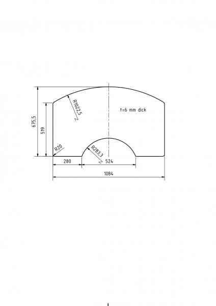 Vorlegeplatte ESG 6mm-Glas für Beo Kaminofen von Skantherm