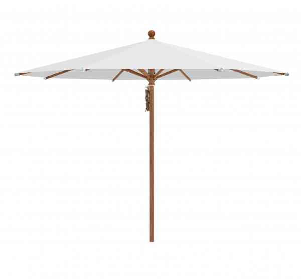 PIAZZA® Sonnenschirm 250 cm rund, Aluminium Holzoptik, Flaschenzug