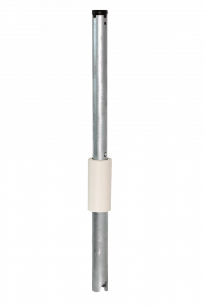 Übergangsrohr BT innenliegend, 40 / 37 mm, Stahl verzinkt inkl. Abdeckung weiss
