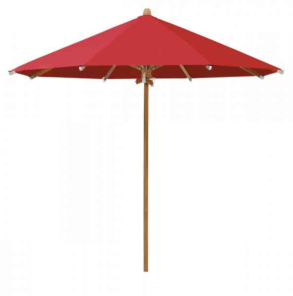 TEAKWOOD Sonnenschirm 350 cm rund, inklusive Schutzhülle