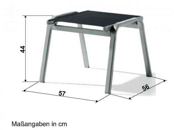 BODEGA Hocker - Aluminiumgestell mit Textilux-Bespannung