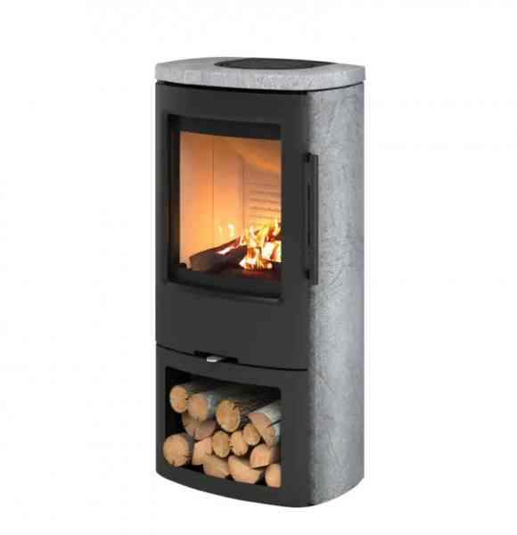 TT44CG Kaminofen mit Verkleidung Termastone® Grey, 5 kW