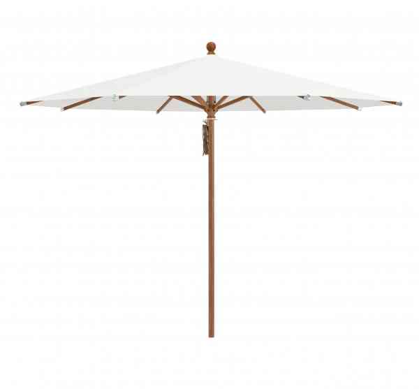 PIAZZA® Sonnenschirm 250 cm rund, Aluminium Holzoptik, Flaschenzug