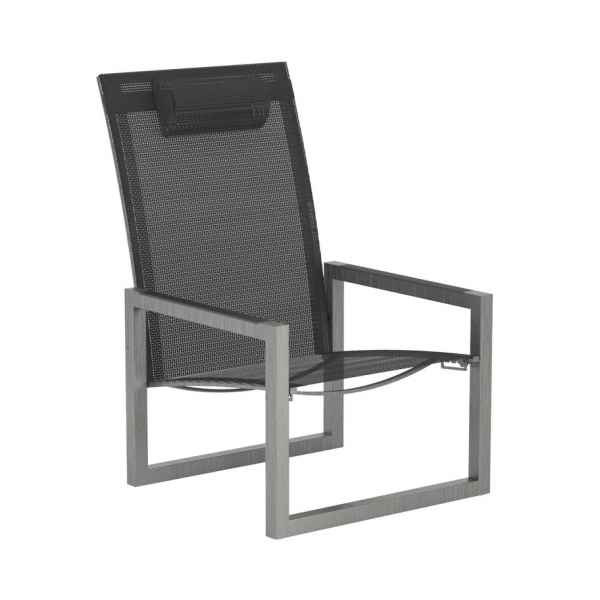 NINIX Relax Verstellsessel 64,5 x 76 x 98,5 cm Edelstahlgestell mit Batyline Bespannung