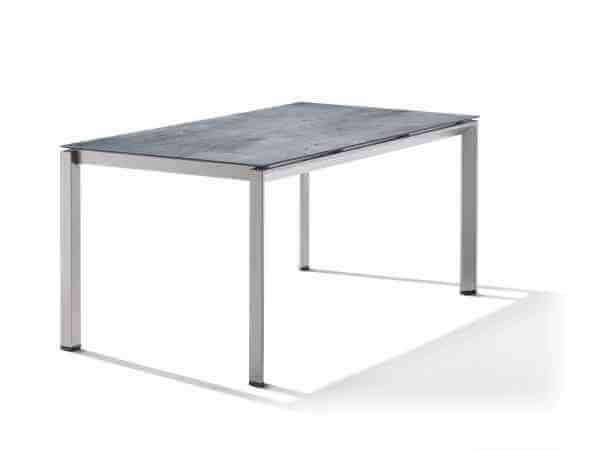 Sieger Gartentisch 160 x 90 cm mit Aluminiumgestell und Polytec Tischplatte