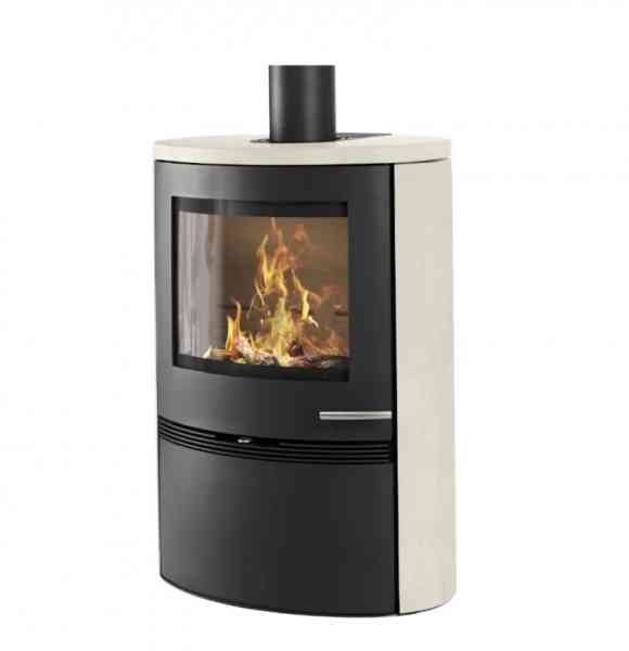 TT22HS-WH Kaminofen 7,5 KW mit Sandsteinverkleidung Porto-White