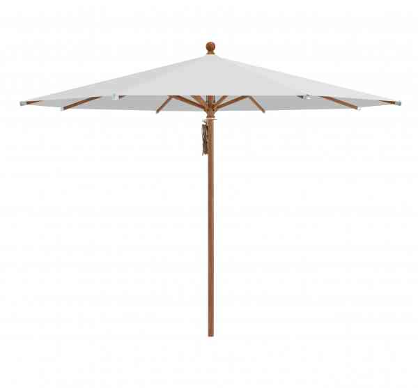 PIAZZA® Sonnenschirm 250 cm rund, Aluminium Holzoptik, Flaschenzug