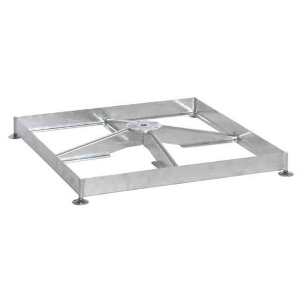 Sockel M4 120 kg mit Standrohr M4 für P+, Stahl verzinkt, ohne Platten
