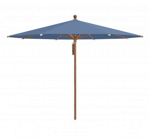 PIAZZA® Sonnenschirm 250 cm rund, Aluminium Holzoptik, Flaschenzug