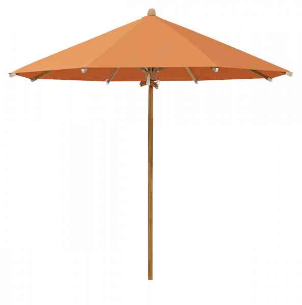TEAKWOOD Sonnenschirm 350 cm rund, inklusive Schutzhülle