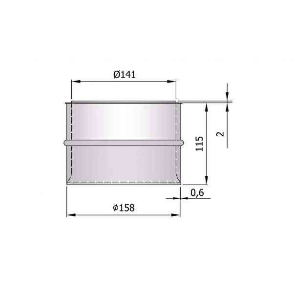 Doppelwandfutter, Ø 150 mm