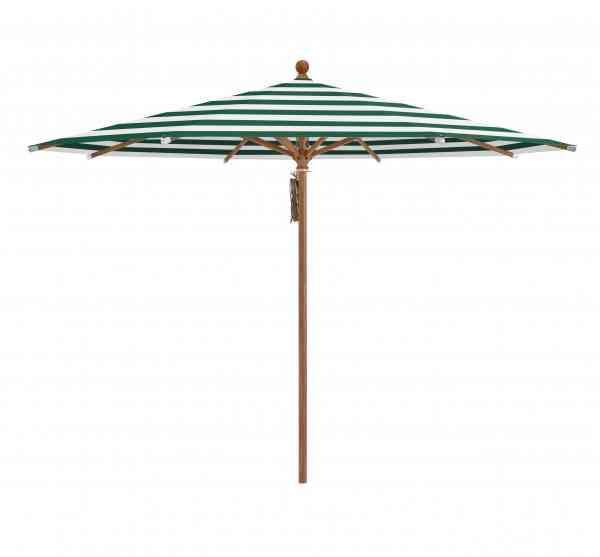PIAZZA® Sonnenschirm 250 cm rund, Aluminium Holzoptik, Flaschenzug