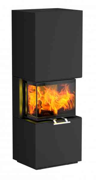 Olsberg Osorno S Kaminofen Bausatz 6 kW | 3-seitiger Kompakt-Kamin