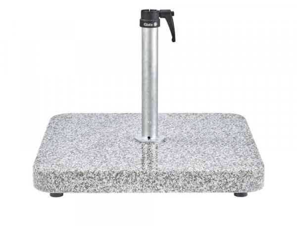 Granitsockel Z 40 kg, mit feuerverzinktem Standrohr für Ø 35mm,Ø 38mm oder Ø 39 mm