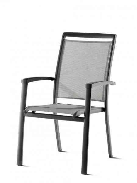 ROYAL Stapelsessel - Aluminiumgestell mit Textilux-Bespannung und Alu-Druckguss-Armlehnen