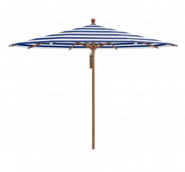 PIAZZA® Sonnenschirm 250 cm rund, Aluminium Holzoptik, Flaschenzug