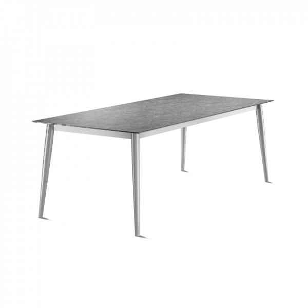 LOFT Tisch 220 x 100 cm mit Aluminiumgestell und Polytec Tischplatte