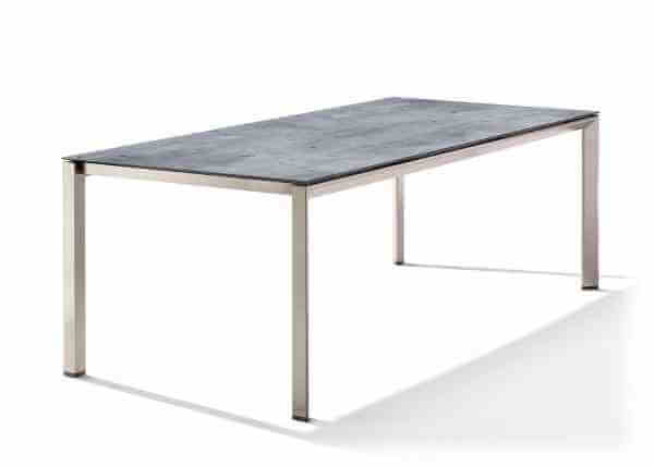 Sieger Gartentisch 220 x 100 cm mit Aluminiumgestell und Polytec Tischplatte