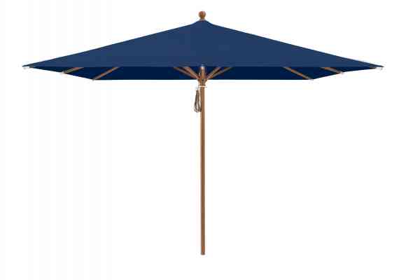 PIAZZA® Sonnenschirm 250 x 250 cm quadratisch, Aluminium Holzoptik, Flaschenzug