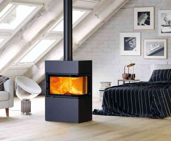 DEXTER 2.0 Kaminofen Türanschlag RECHTS 2-seitig verglast 6 kW
