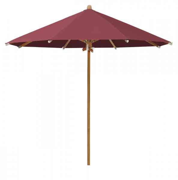 TEAKWOOD Sonnenschirm 350 cm rund, inklusive Schutzhülle