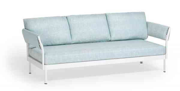 MINU Lounge 3-Sitzer Sofa Aluminium / Polster Acryltuch