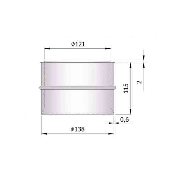 Doppelwandfutter, Ø 130 mm