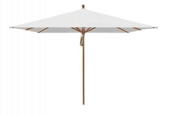 PIAZZA® Sonnenschirm 250 x 250 cm quadratisch, Aluminium Holzoptik, Flaschenzug