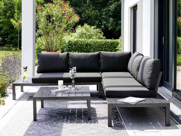 CORDOBA Loungeset - Aluminiumgestell inklusive Polster mit Sunproof®-Stoffbezug