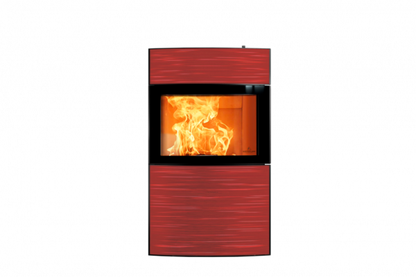 FYNN Xtra 2.0 Kaminofen 6 KW mit großem Wärmespeicher-Limited Edition Keramik Kaminrot