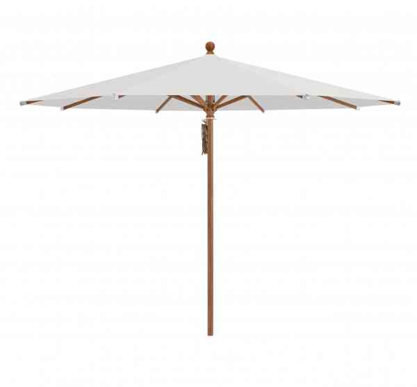 PIAZZA® Sonnenschirm 250 cm rund, Aluminium Holzoptik, Flaschenzug