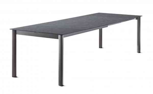 Sieger Loft-Ausziehtisch 165/225/285 x 100 cm mit Aluminiumgestell und Polytec Tischplatte