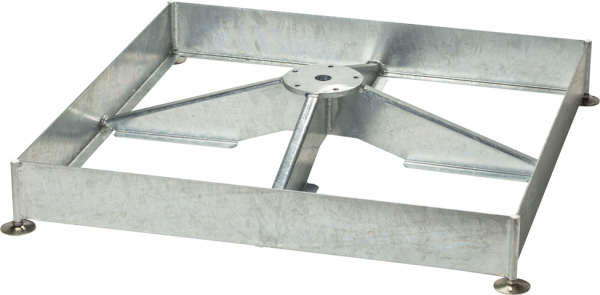 Sockel M4 180 kg mit Standrohr M4 für P+, Stahl verzinkt, ohne Platten