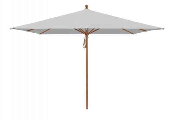 PIAZZA® Sonnenschirm 250 x 250 cm quadratisch, Aluminium Holzoptik, Flaschenzug