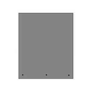 Bodesnchutzplatte 124 x 100 cm rechteckig Stahl grau