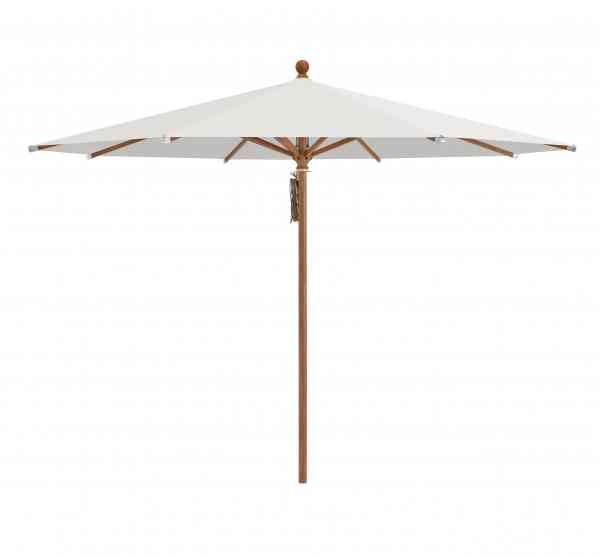 PIAZZA® Sonnenschirm 250 cm rund, Aluminium Holzoptik, Flaschenzug