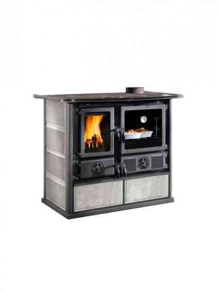 ROSA 5.0 Holzherd Naturstein Serpentin 8,8 kW