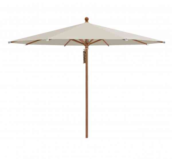 PIAZZA® Sonnenschirm 250 cm rund, Aluminium Holzoptik, Flaschenzug