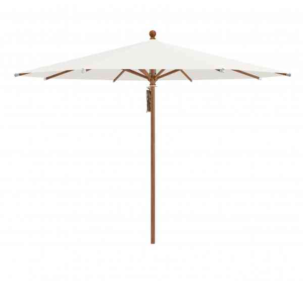 PIAZZA® Sonnenschirm 250 cm rund, Aluminium Holzoptik, Flaschenzug