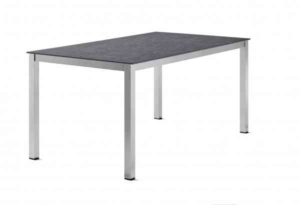 LOFT Tisch 160 x 90 cm mit Aluminiumgestell und Polytec Tischplatte
