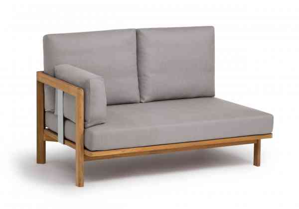 NEW HAMPTON Lounge 2-Sitzer Element - Teakgestell mit Acrylpolsterung