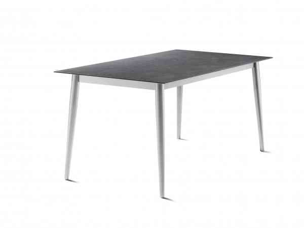 LOFT Tisch 160 x 90 cm mit Aluminiumgestell und Polytec Tischplatte