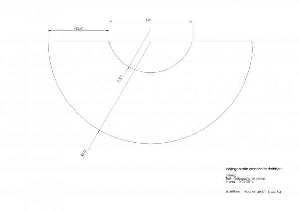 Vorlegeplatte für Emotion M Kaminofen von Skantherm Glas 6mm