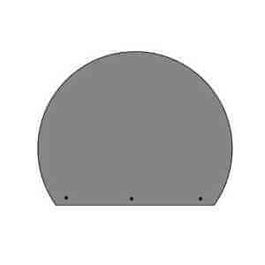 Bodenschutzplatte Kreisanschnitt 105 x 110 cm Stahl grau