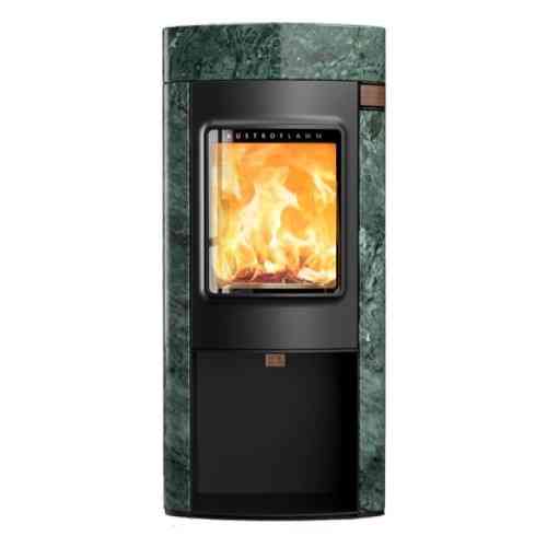 Kaminofen Austroflamm Elisabeth Sonderedition Naturstein – 7 kW | Indian Jade / Night Rock