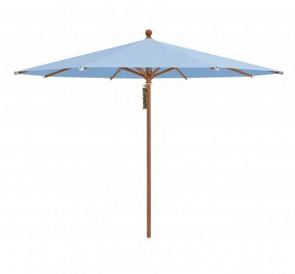 PIAZZA® Sonnenschirm 300 cm rund, Aluminium Holzoptik, Flaschenzug